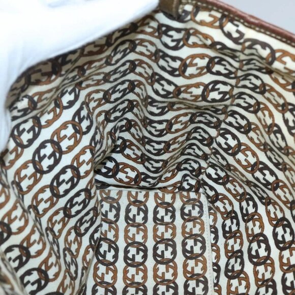 GUCCI GG Canvas Hand Bag Beige Gold 163805 Auth 135061 - Picture 13 of 16